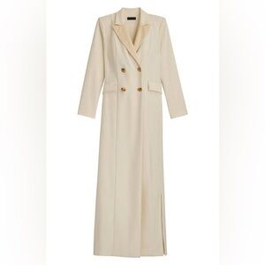 Donna Karan New York Double Breasted Long Sleeve Crepe Blazer Gown